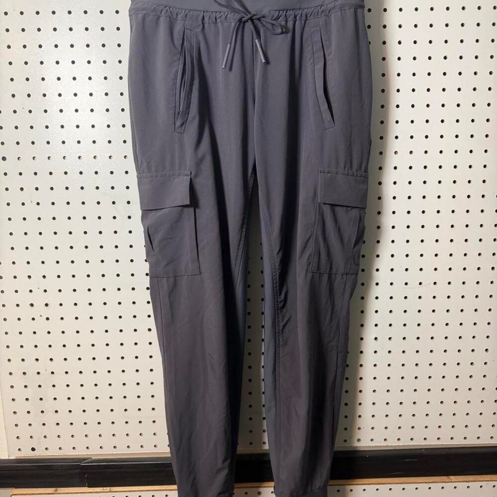 Athleta Gray Cargo Jogger Pants sz 0 Women's Stretchy Athletic Waistband